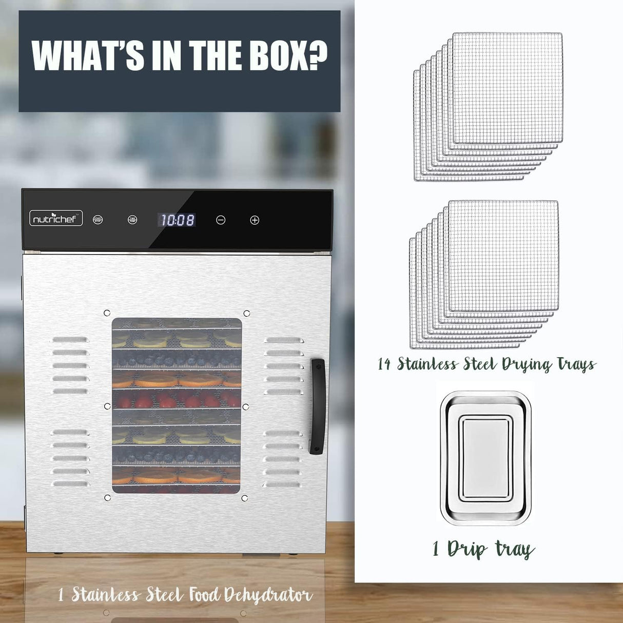 Deshidratadores de Alimentos NutriChef 1000V NCFD14A