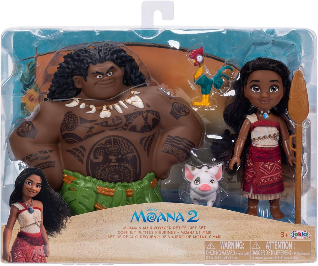 Muñecas Moana y Maui, Disney, Pua y Hei Hei, 6 pulgadas