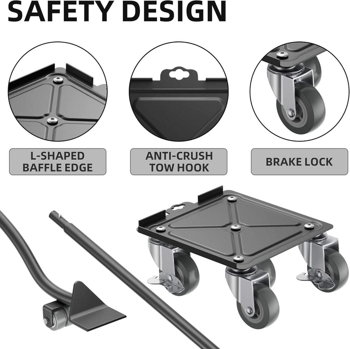 Carretilla de muebles, Furniture Mover Pro, 2204LBS, 5 ruedas.
