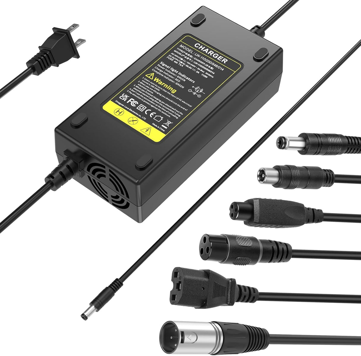 Cargador 54.6V 2A para bici eléctrica 48V 13S Li-ion