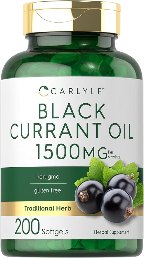 Suplemento de Aceite de Grosella Negra 1500mg | Carlyle 200 Cápsulas