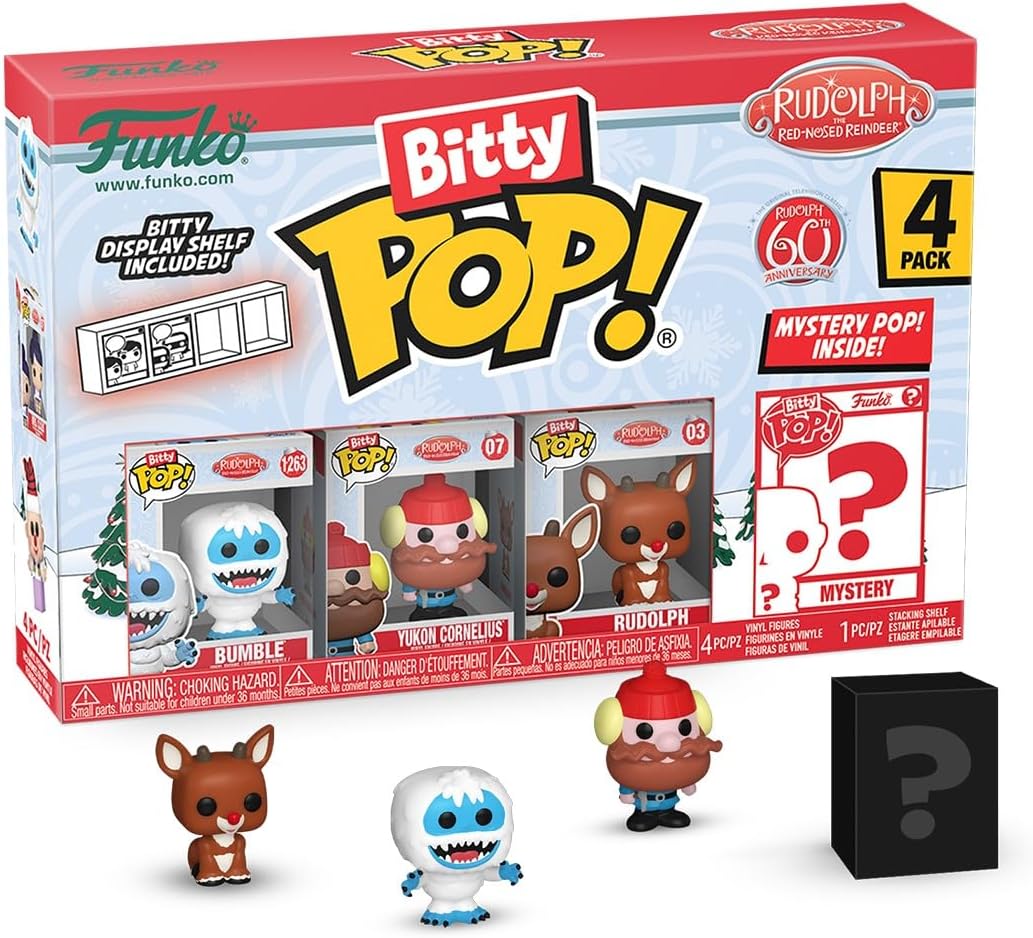 Funko Bitty Pop! Rudolph: 4 Figuras Coleccionables Mini