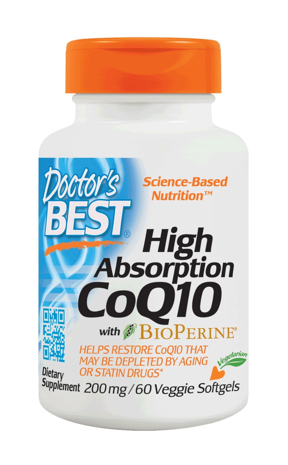 Doctor's Best High Absorption CoQ10 BioPerine, Vegetariano