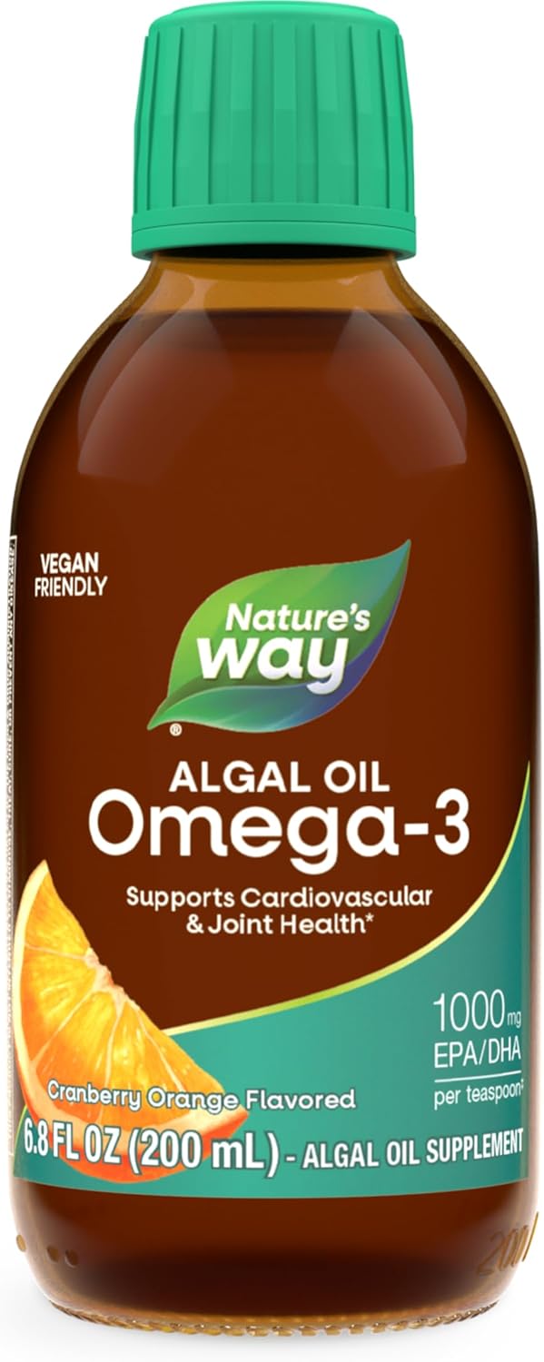 Suplemento Omega-3 vegetal NutraVege extra fuerza, salud ocular, corazón y cerebro, 6.8 oz