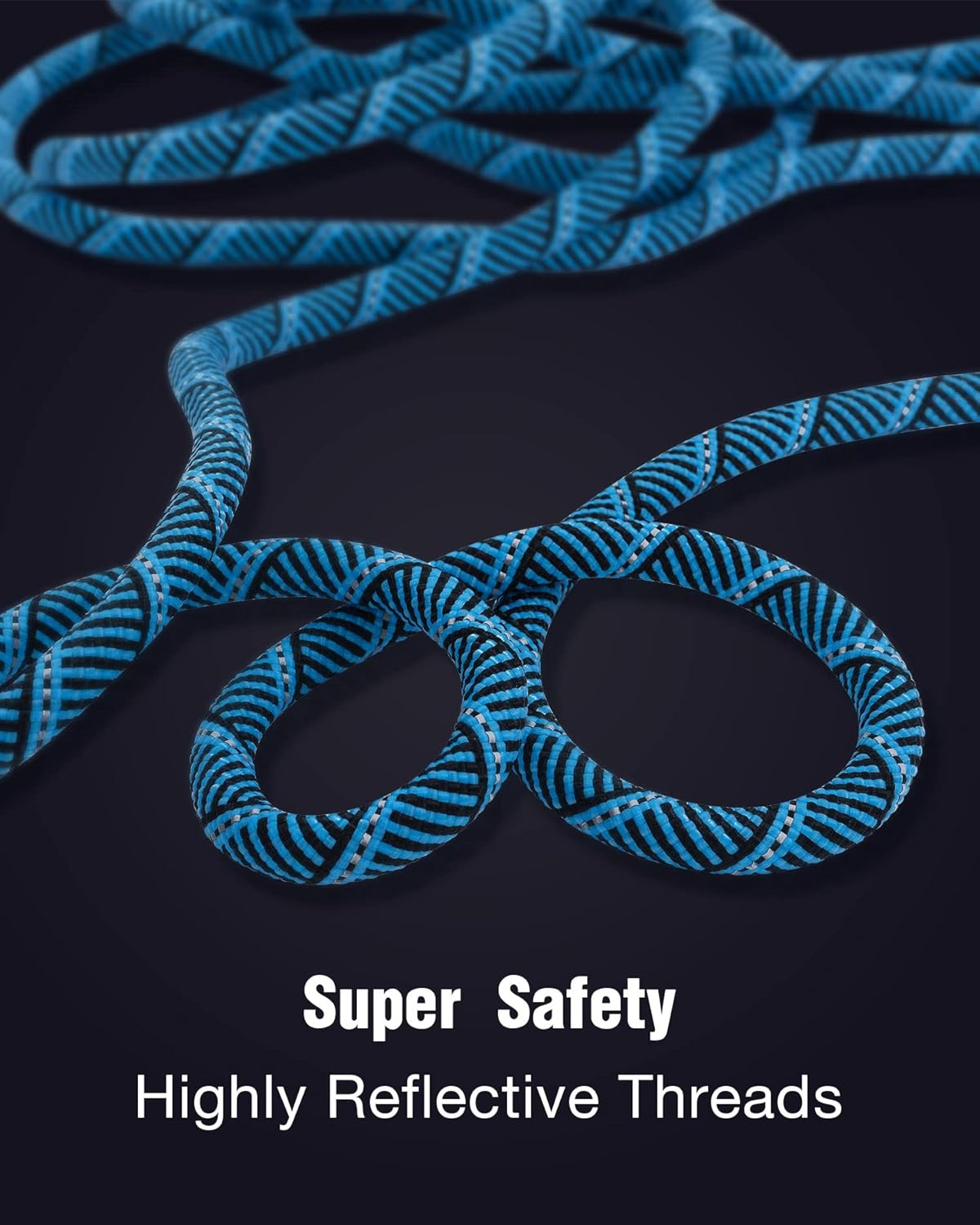 Correa Larga para Perros con Hilo Reflectante, 15FT/30FT/50FT