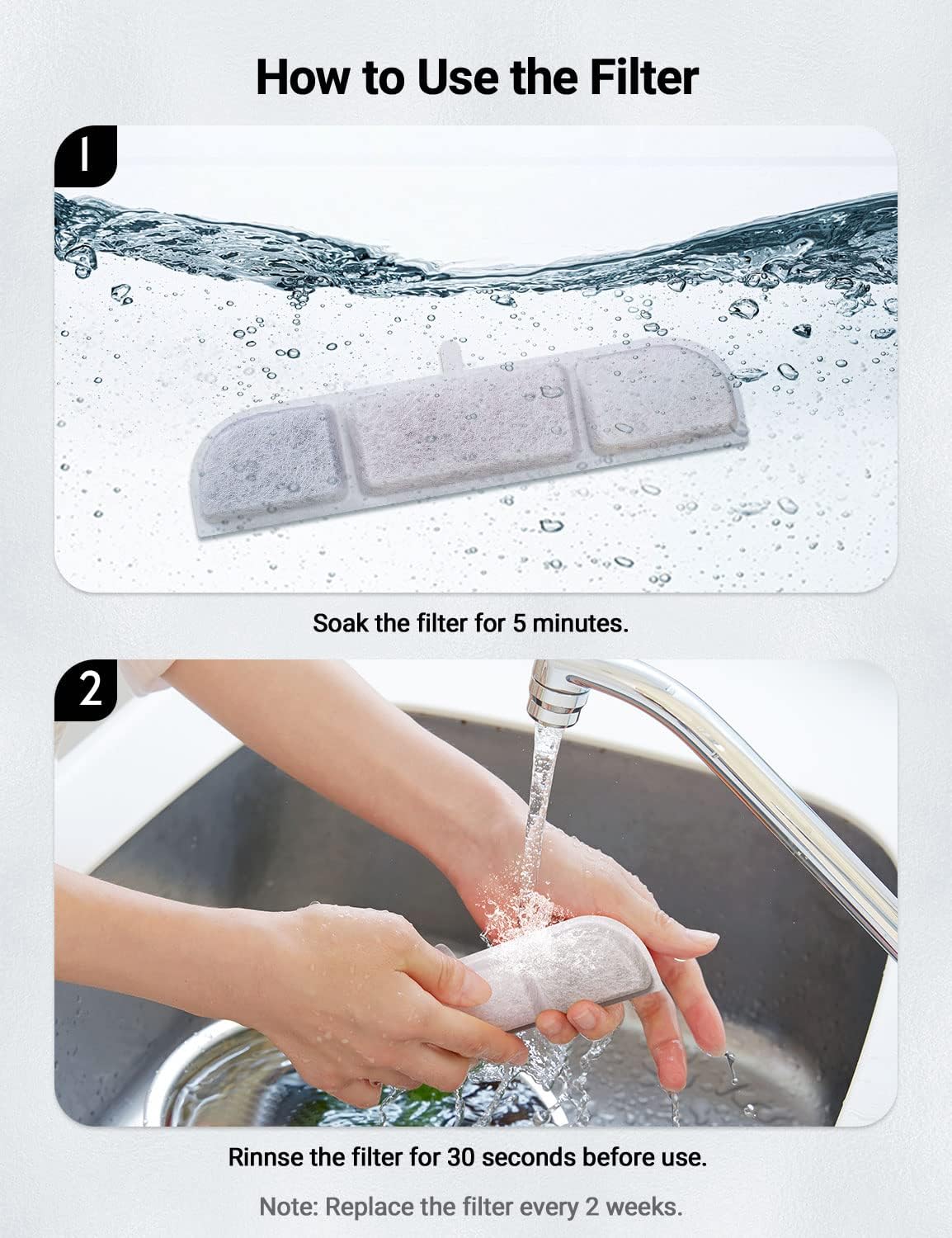 Filtros de fuente de agua para gatos para DownyPaws DPWFP6