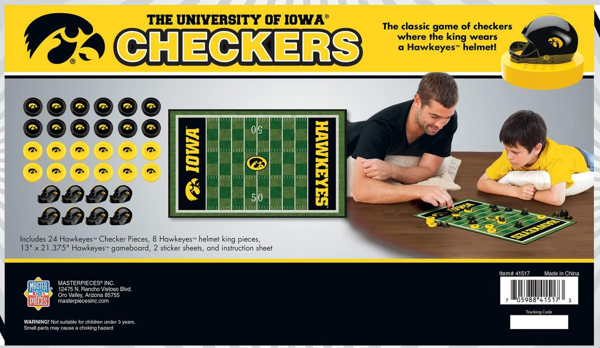 Juego de Damas Iowa Hawkeyes de MasterPieces, 13 x 21