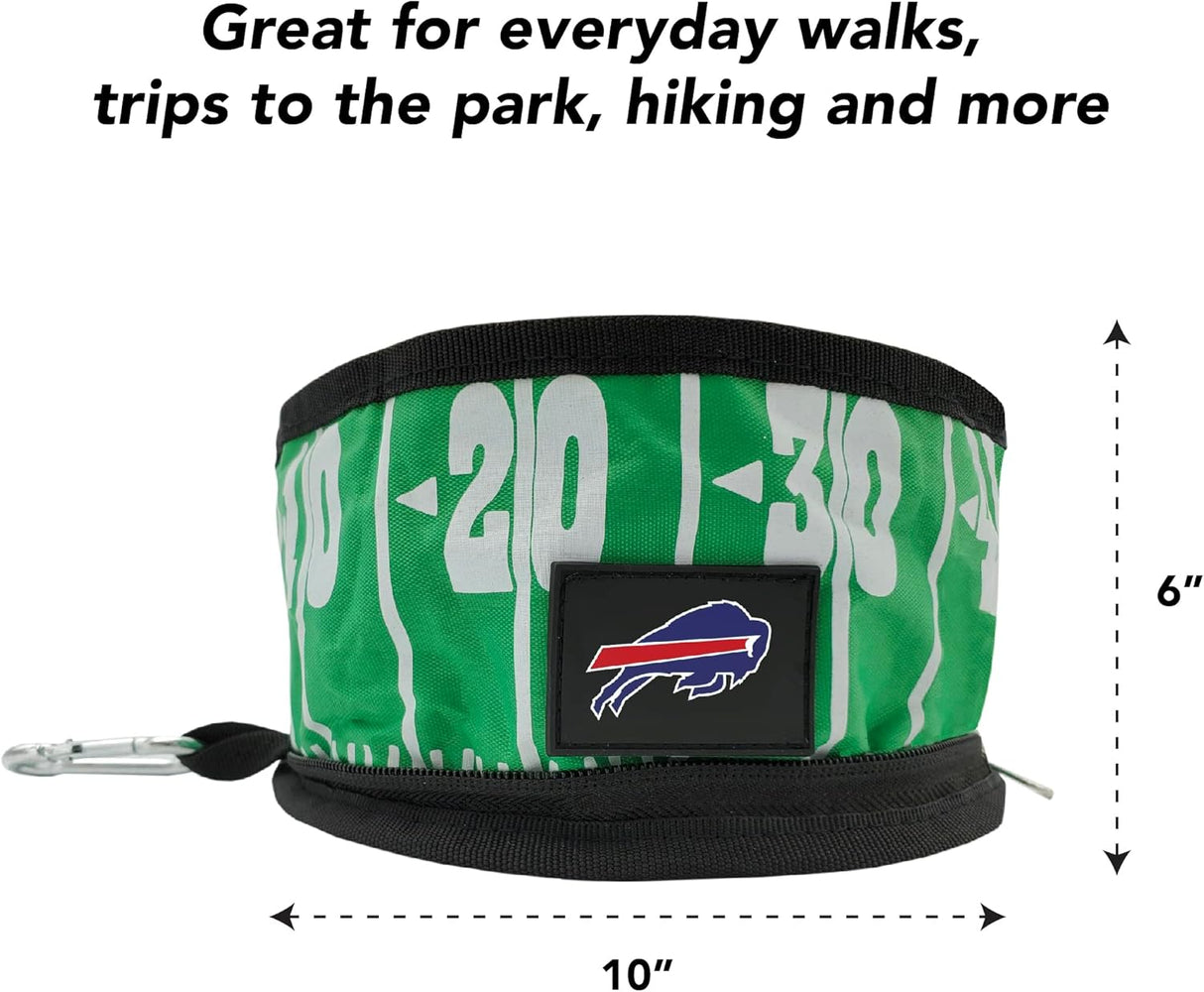 Conjunto de cuencos de viaje para perros NFL Bills, 2 piezas