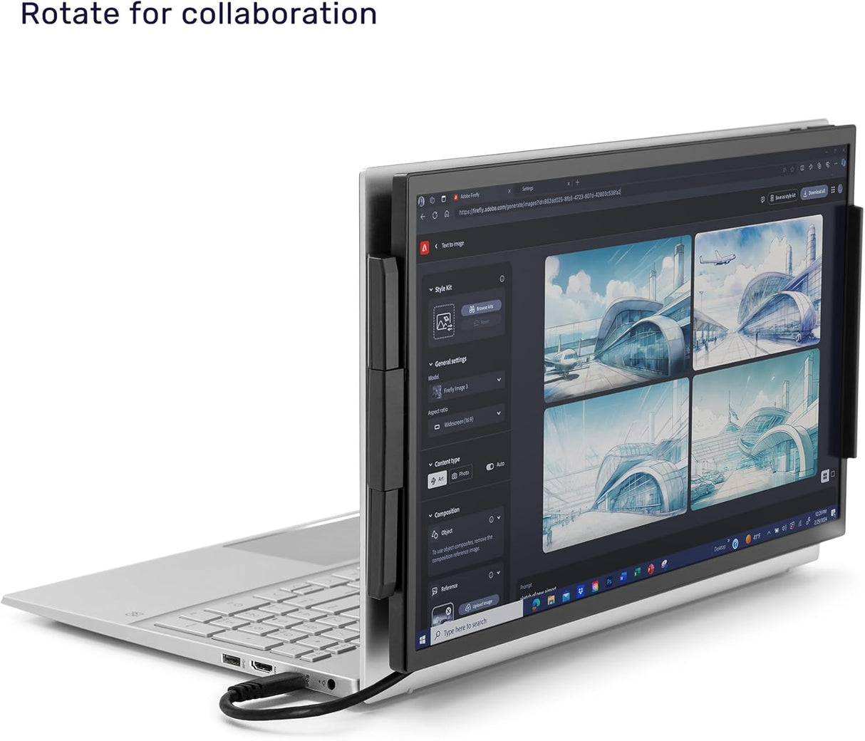Monitor portátil SideTrak 15.6 para laptop, USB-C, FDH