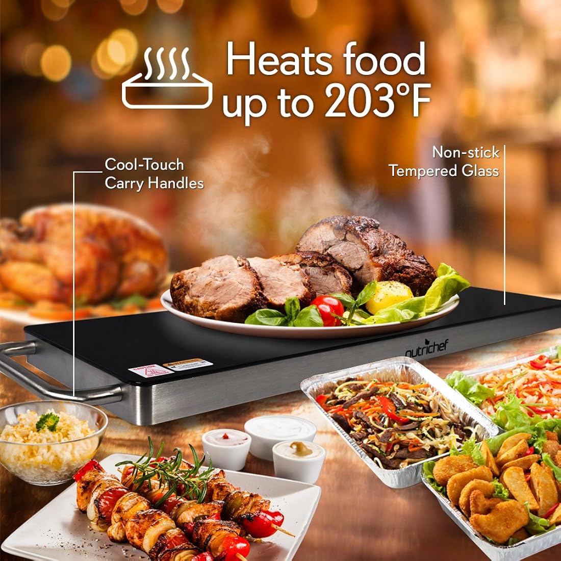 Charola para conservar los alimentos calientes NutriChef