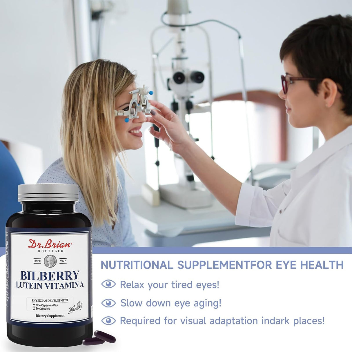 Suplemento Eye Vitaminas Luteína 240 mg Vitamina A 1500iu