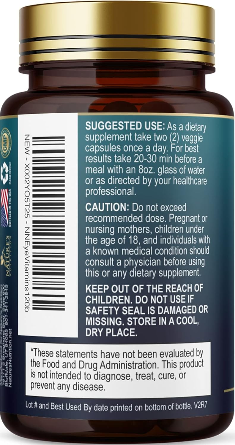 Suplementos Vitaminas para los ojos contiene luteína 120u