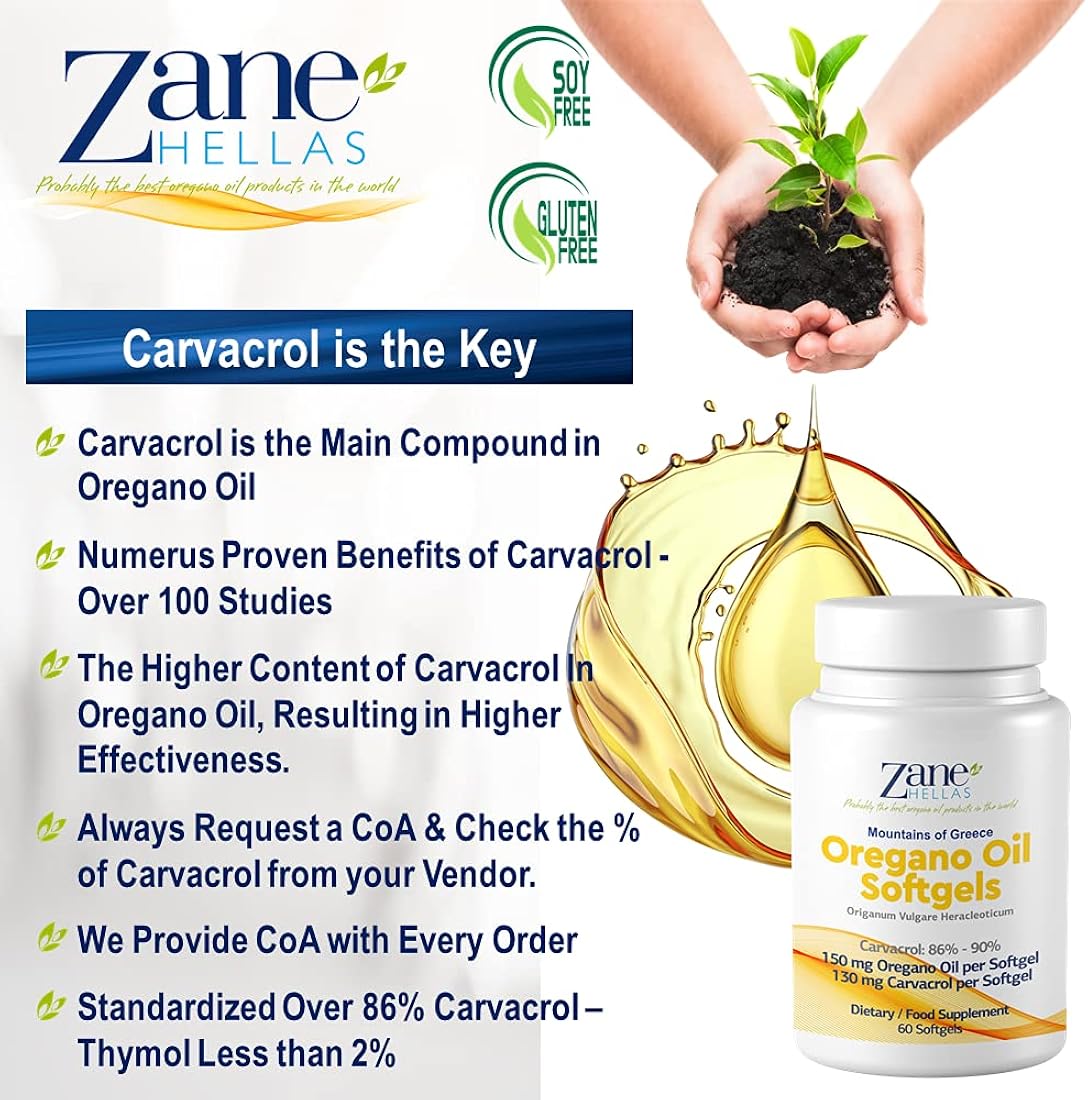 Suplemento 130 mg de Carvacrol - 150 mg de aceite de orégano