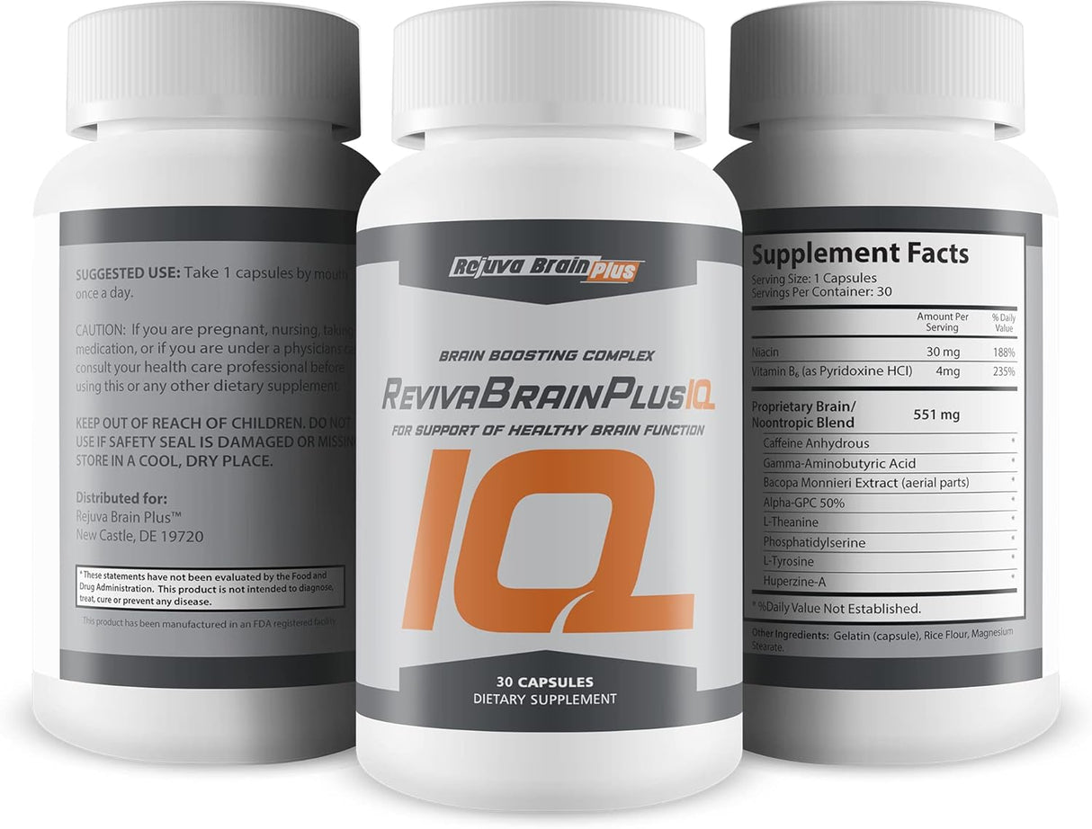 Reviva Brain Plus IQ - Apoyo saludable y complejo ultra para cerebro**