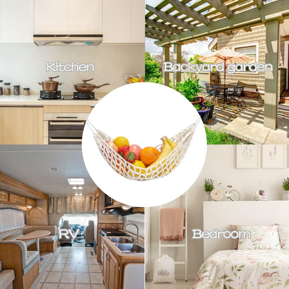 Hamaca de Frutas para Cocina, Decoración Boho, Macrame, Modelo RV