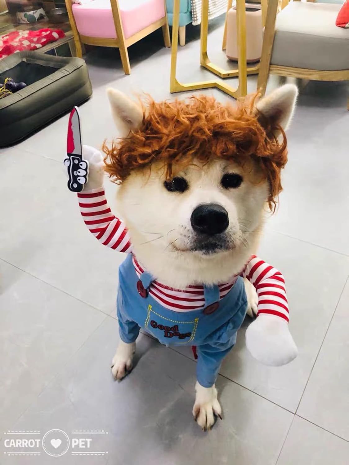 Disfraz de mascota mortal para perro, lindo perro, cosplay, Halloween, Navidad, divertido disfraz de perro, disfraz de fiesta para perros pequeños, medianos y grandes