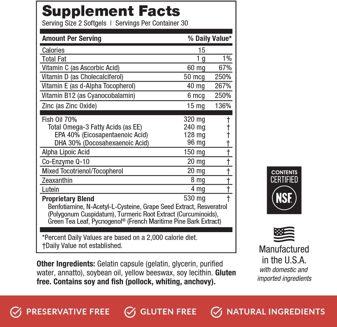 Suplemento Soporte retiniano y función visual mejorada 60 un