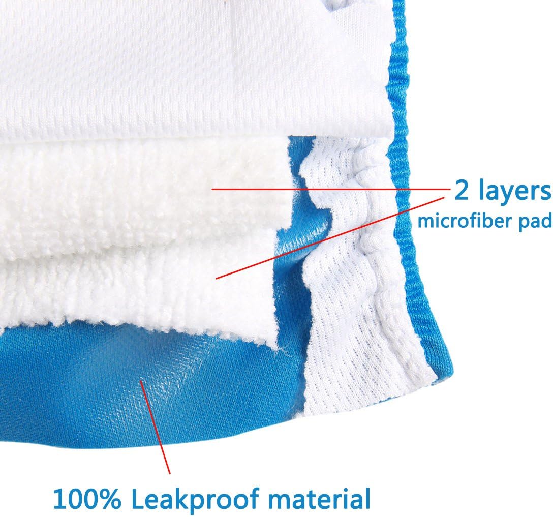 Vecomfy Pañales lavables para perras pequeñas, paquete de 4