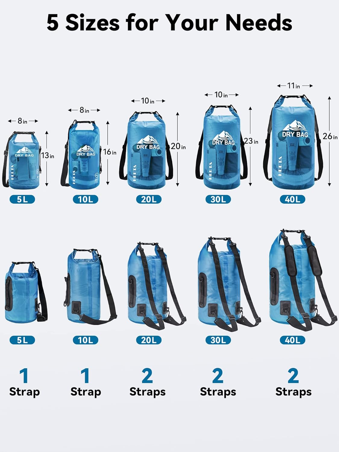 bolso ligero con funda para teléfono sumergible
