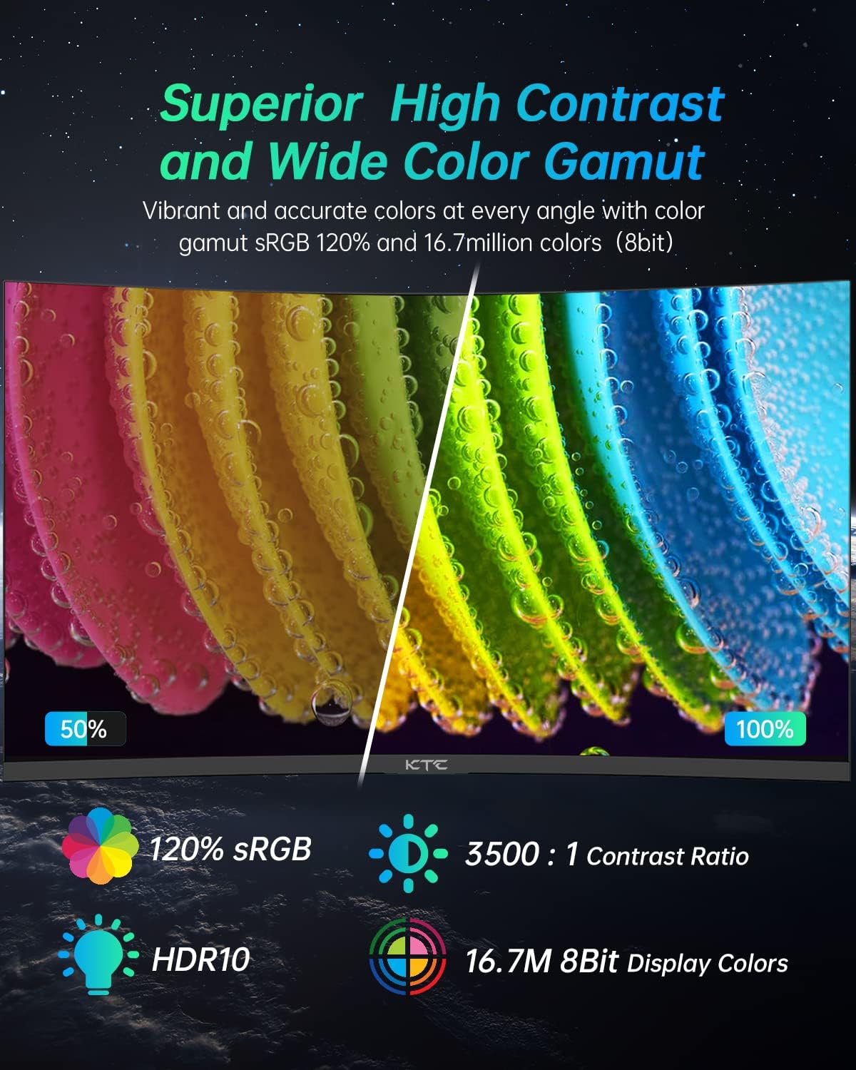 Monitor Curvo KTC 32, 2K 170Hz, 1ms, HDR, H32S17