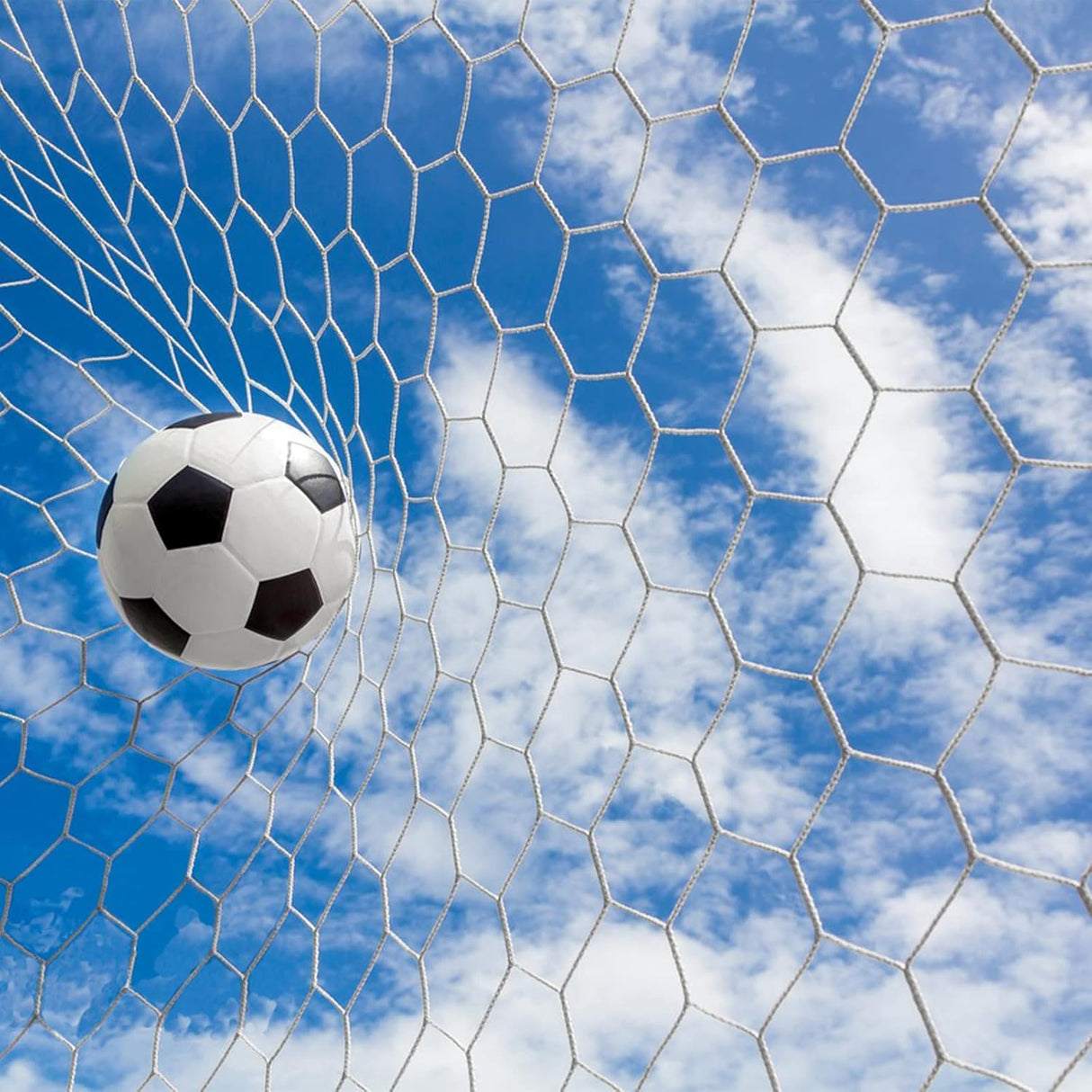 Red de portería de fútbol de poliéster resistente