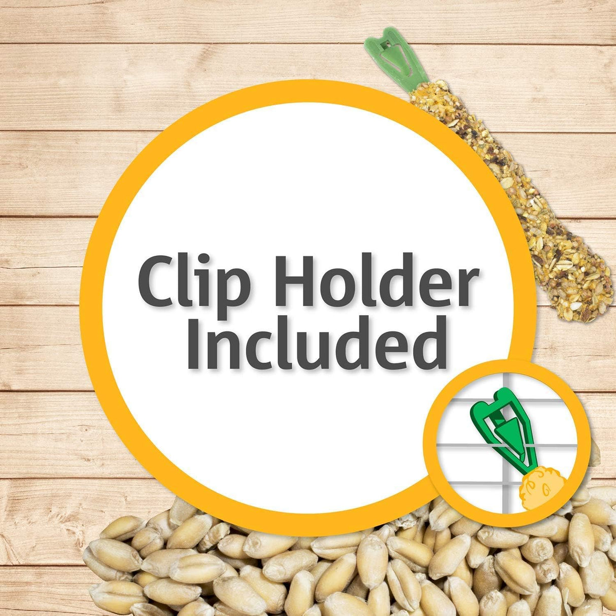 Alimentos de aves Juego de 3 palos de plátano 2 unidades