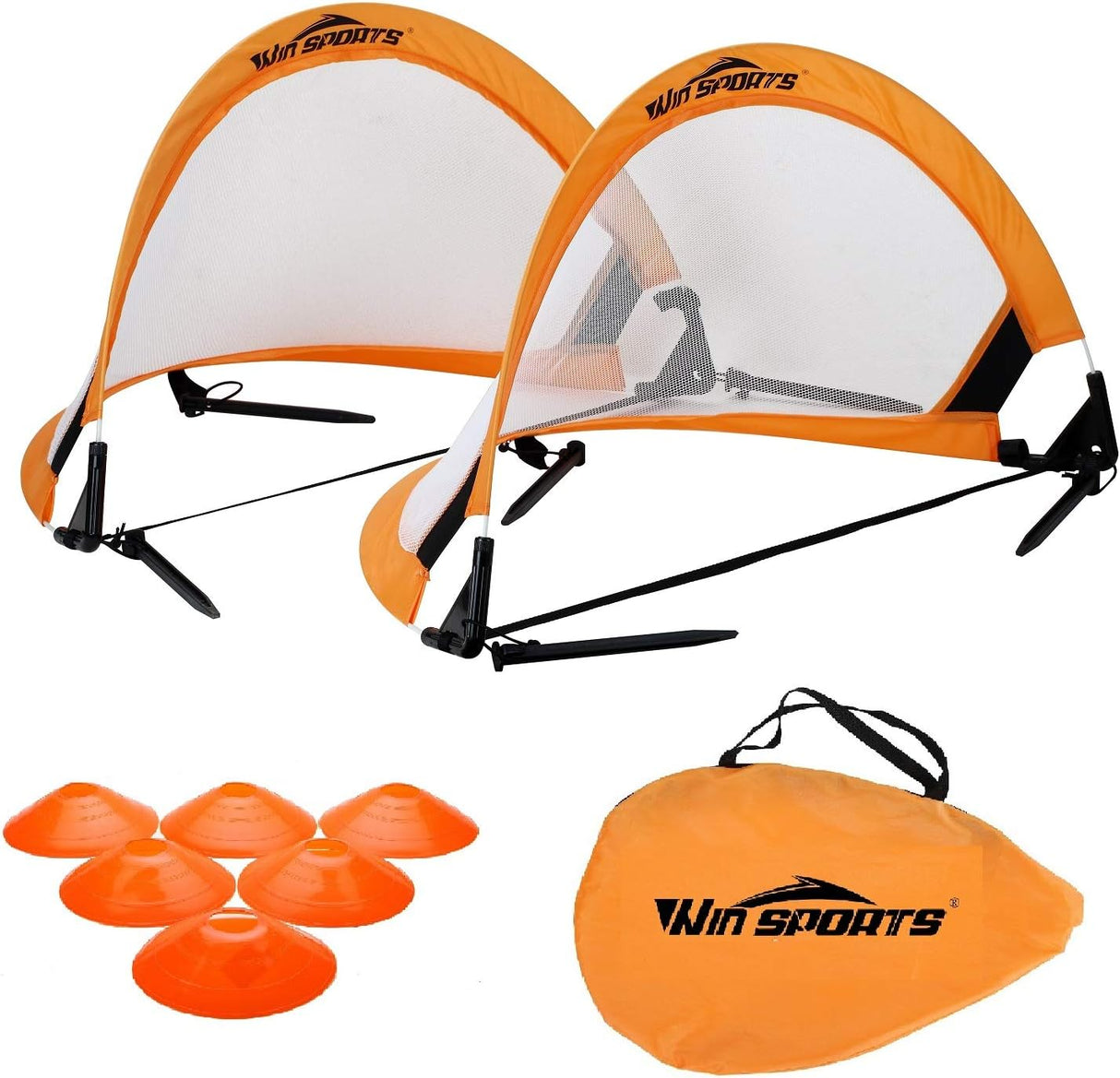 WIn SPORTS 2 redes de fútbol portátiles plegables
