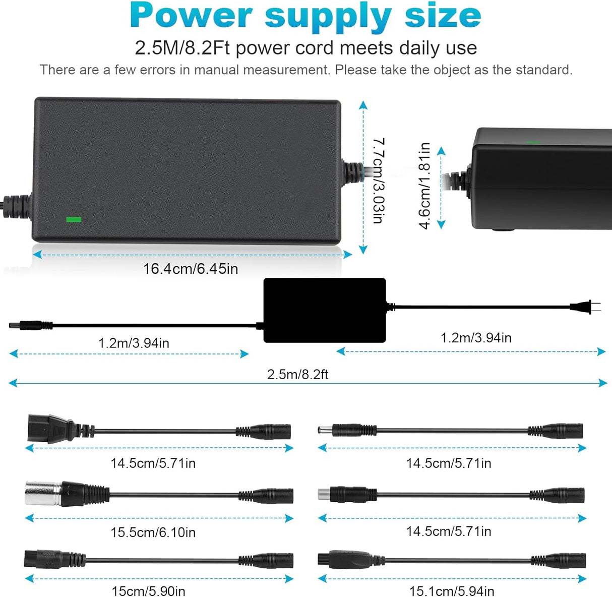 Cargador 54.6V 2A para bici eléctrica 48V 13S Li-ion