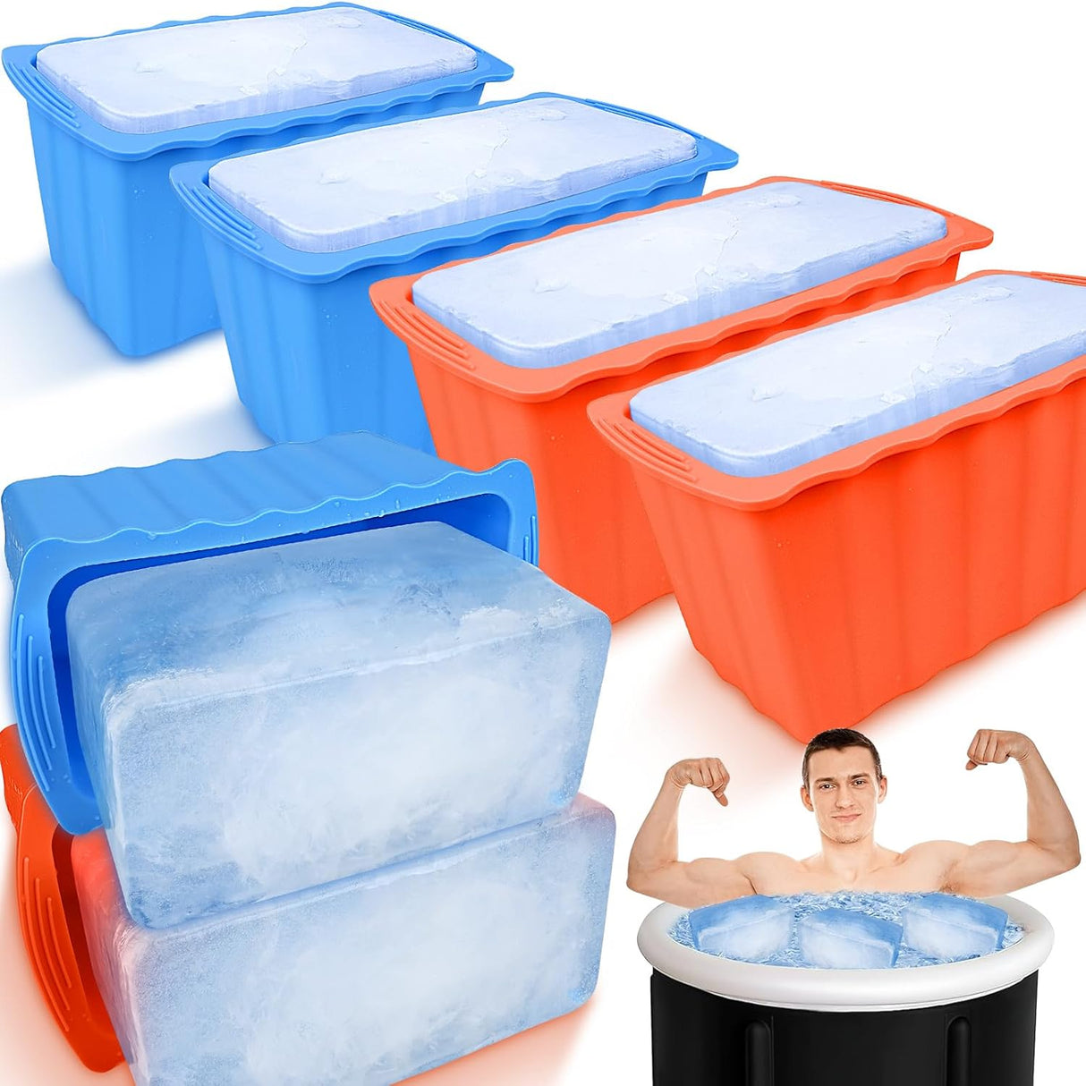 Moldes de Hielo Haldane 6PCL para Baño de Hielo, 38LB