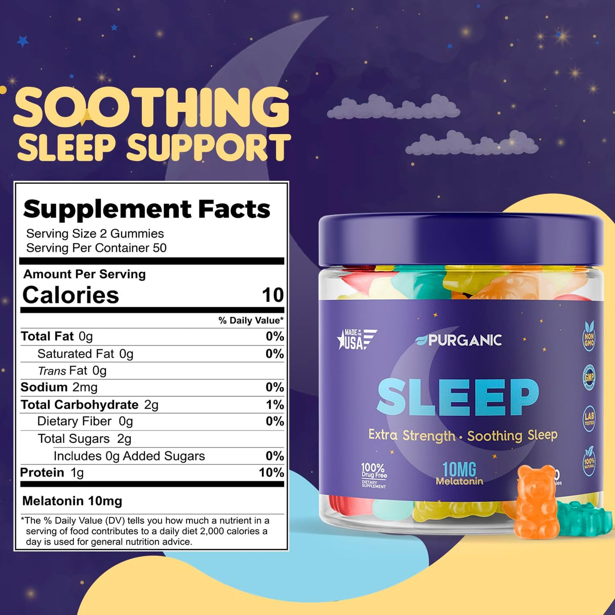 Gomitas de apoyo para dormir - 100ct