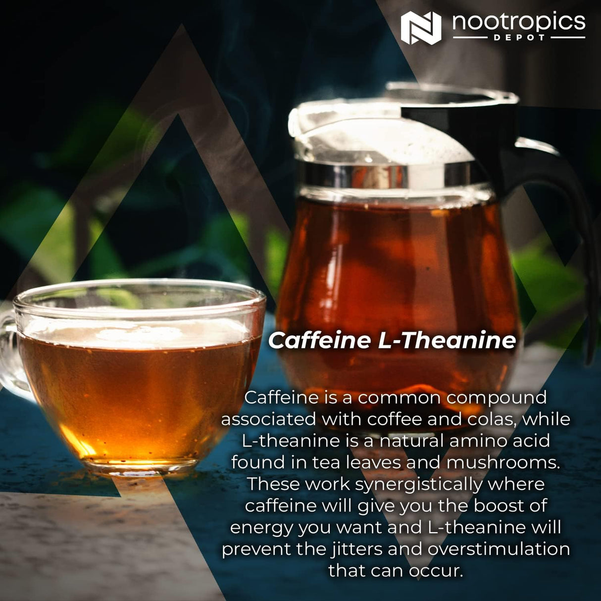 Suplemento nootrópico natural Cápsulas cafeina y L-teanina