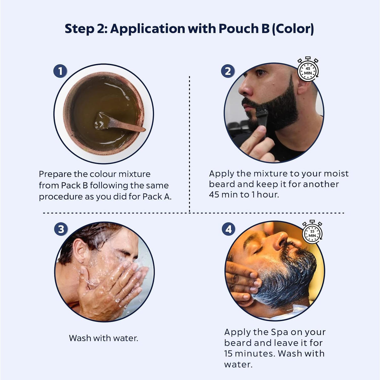 Tinte para barba Indus Valley, 100% botánico, sin amoníaco