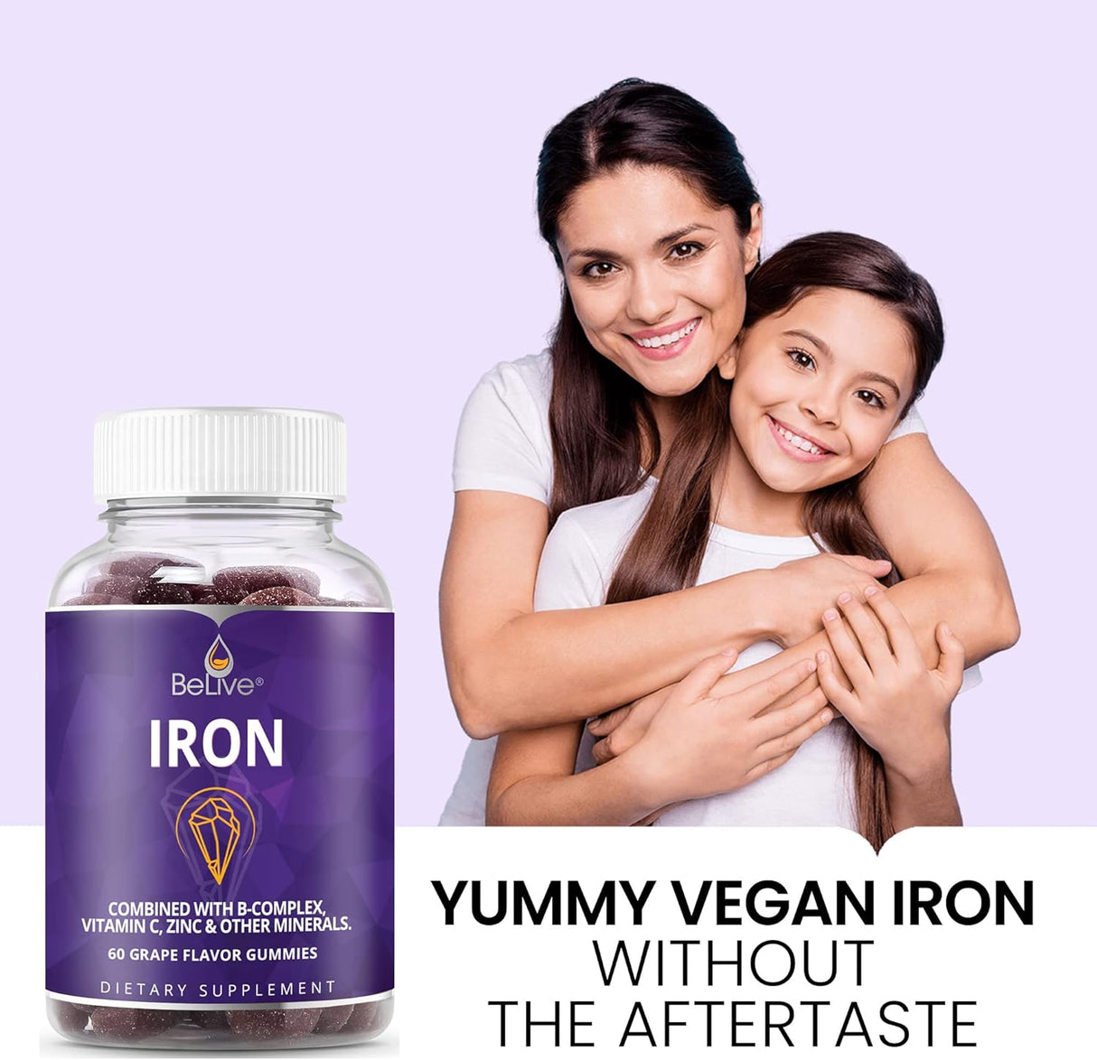 Suplementos Gomitas de hierro con vitamina C y A 60