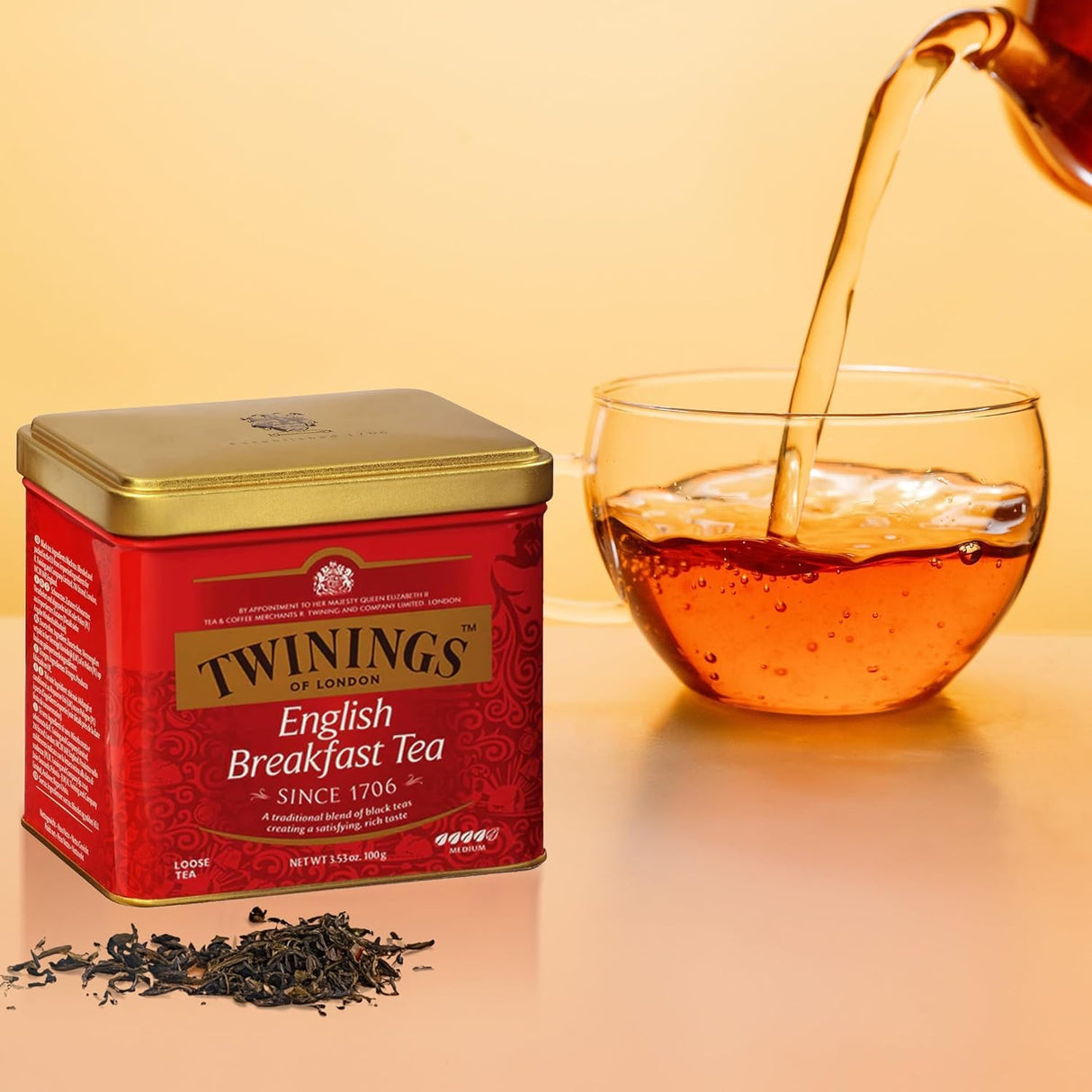 Té Negro Twinings English Breakfast, Suave y Robusto, 100g
