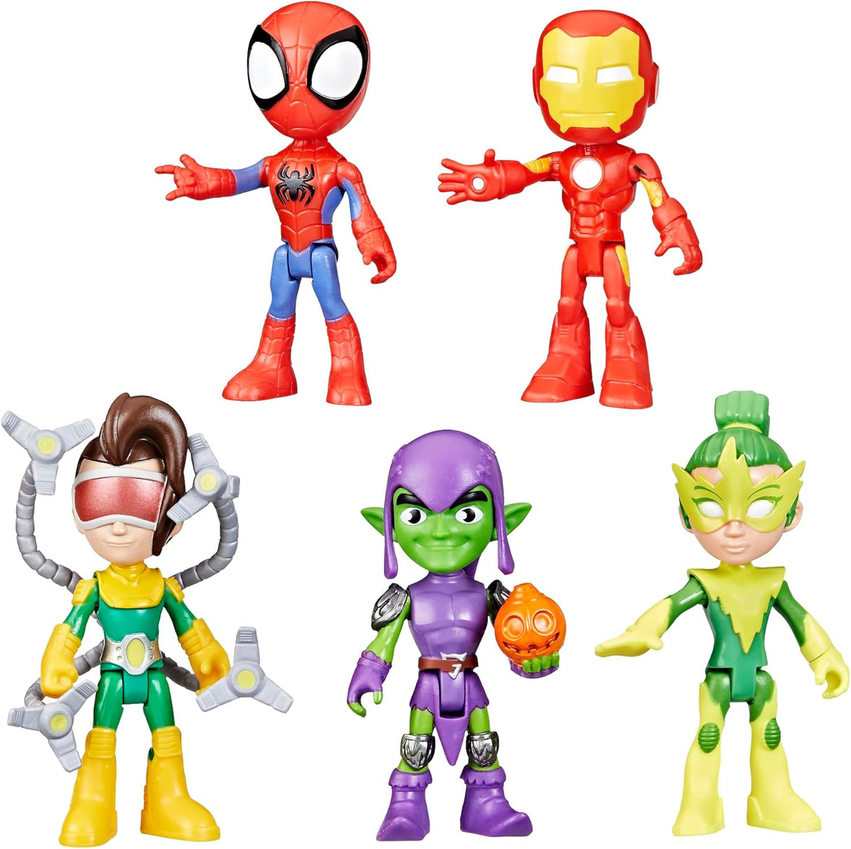 Figuras de Acción Spidey, Marvel, 5 Piezas, 4 Pulgadas, Exclusivo