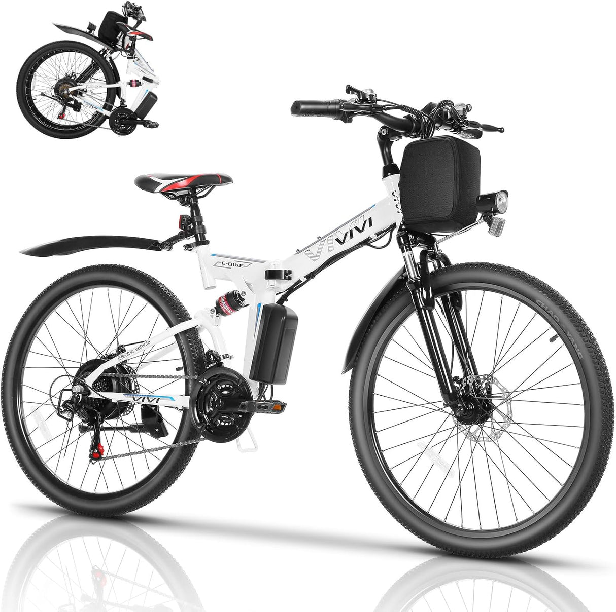 Bicicleta Eléctrica Vivi 500W, 26, Batería Extraíble, Modelo EB500