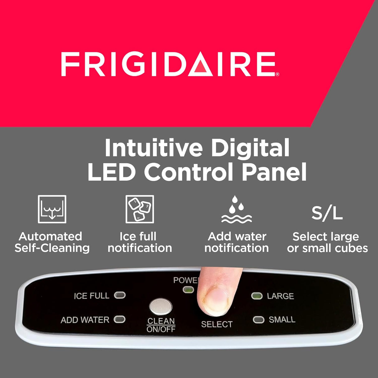 Máquina de Hielo Frigidaire, 26 lbs/día, Compacta, Modelo XYZ