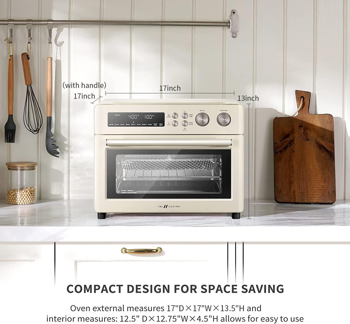 VAL CUCINA freidora de aire de calefacción infrarroja.