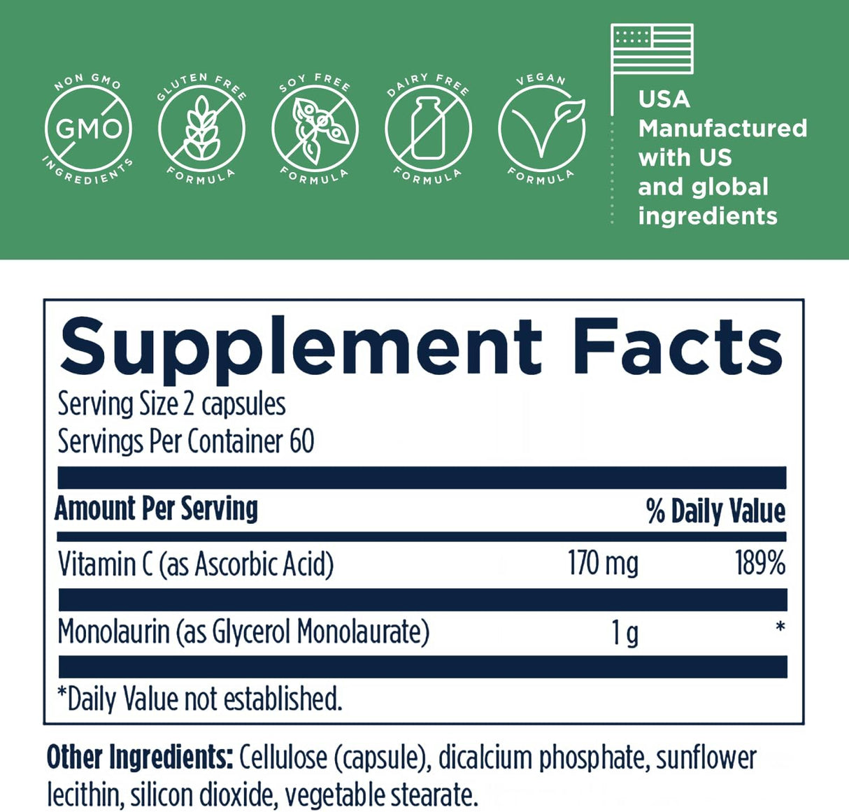suplemento apoyo inmunológico sin OMG + sin gluten 120 cáps