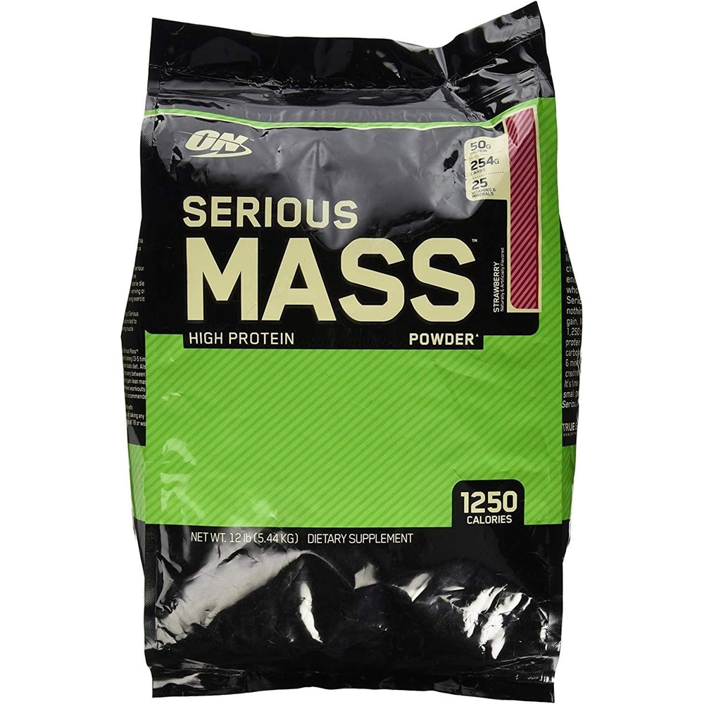 Suplemento Serious Mass Strawberry Weight Gain Proteína 12lb