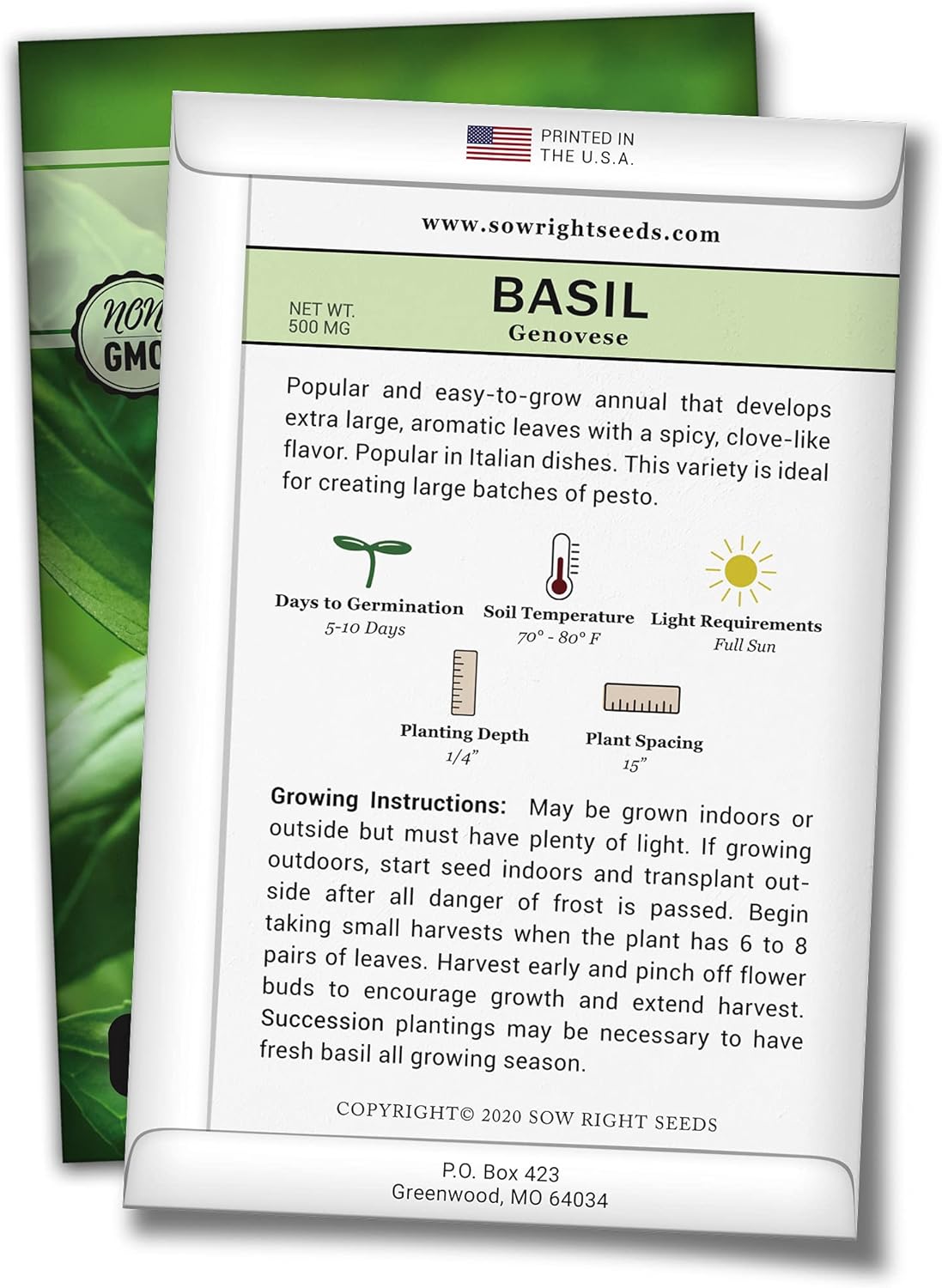 Colección de 5 Semillas de Hierbas - Sow Right Seeds