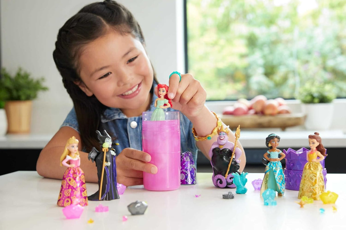 Muñeca Sorpresa Disney Princess, Mattel, 6 Sorprisas, Series Villanos