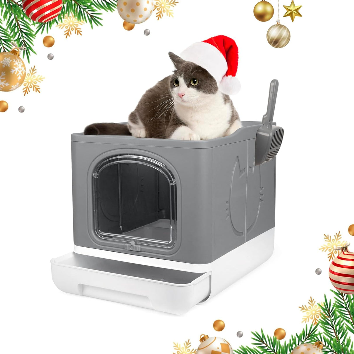 Caja de arena cubierta para gatos de interior Pet Prime