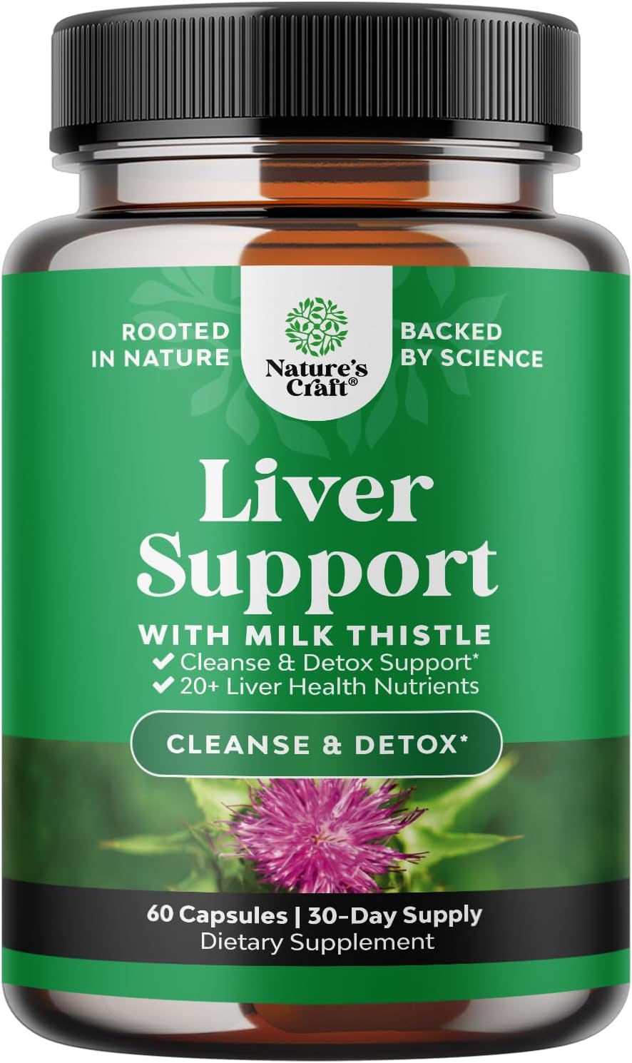 Suplemento de apoyo hepático de cardo mariano de hígado