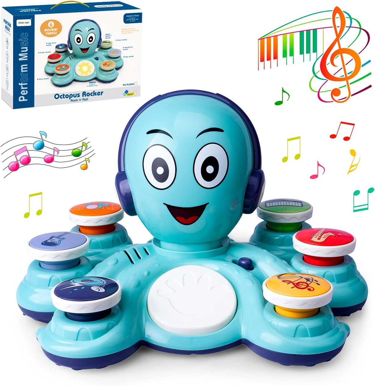Juguete Musical Octopus, Aprendizaje para Niños, Educativo, Modelo 2023