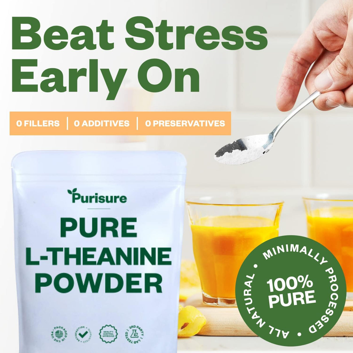 Polvo que promueve la relajación y la concentración Purisure