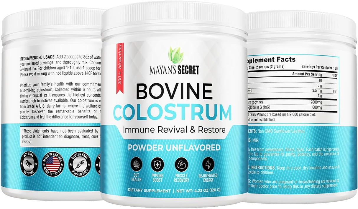 Polvo de Calostro Graso - Salud Digestiva y Recuperación