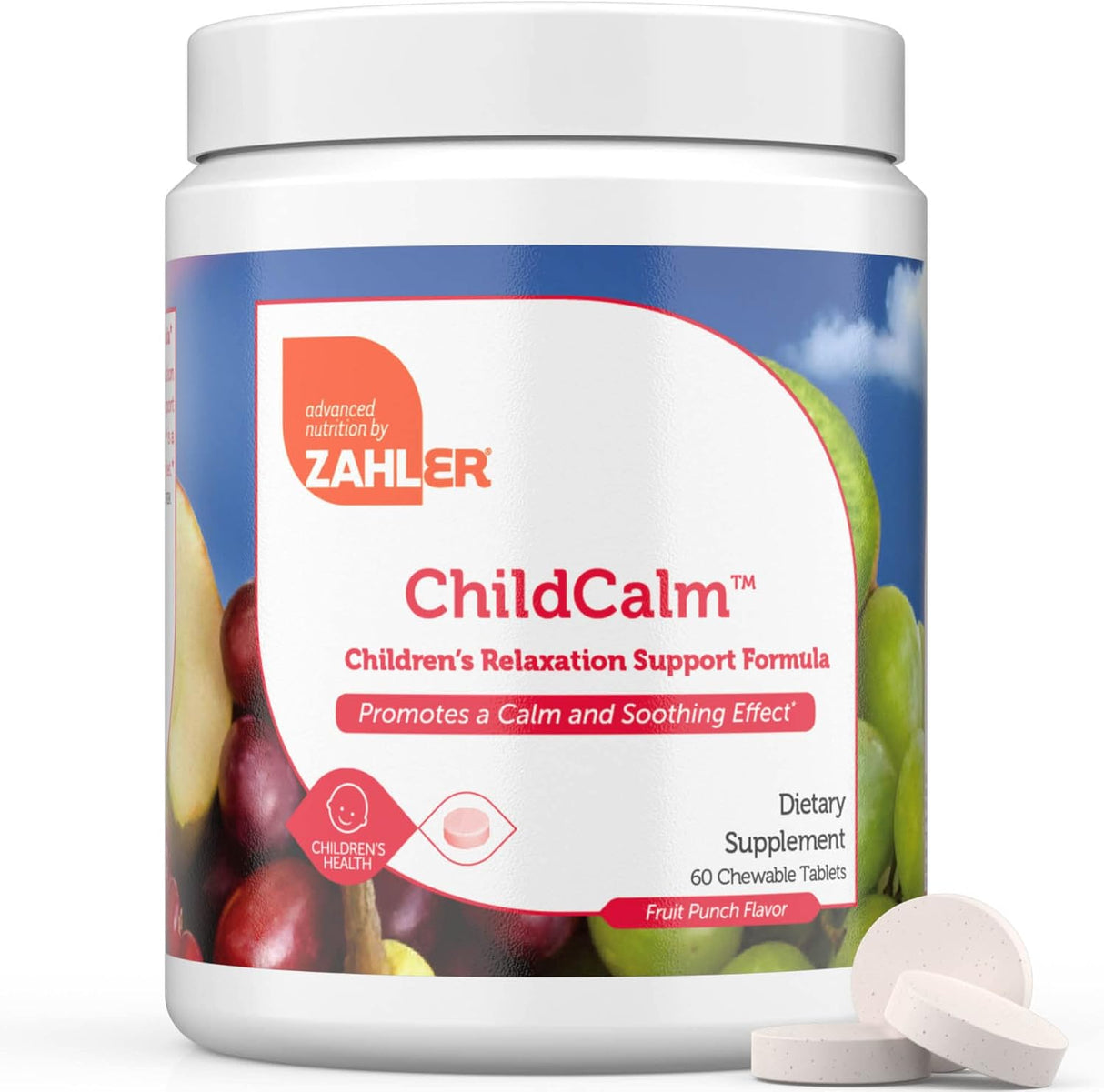 Suplemento Kosher Fruit Punch Magnesio masticable 60 tabl