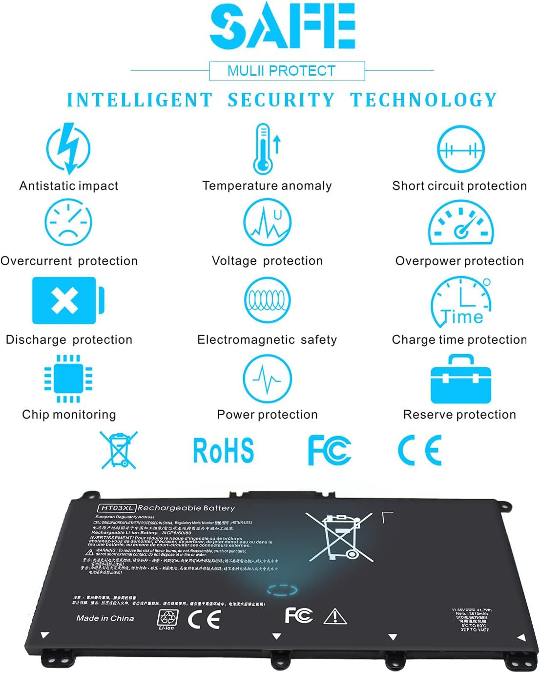Batería para Pavilion 15-DA 15-DB 15-DW 15-CS 15-DY 17-BY