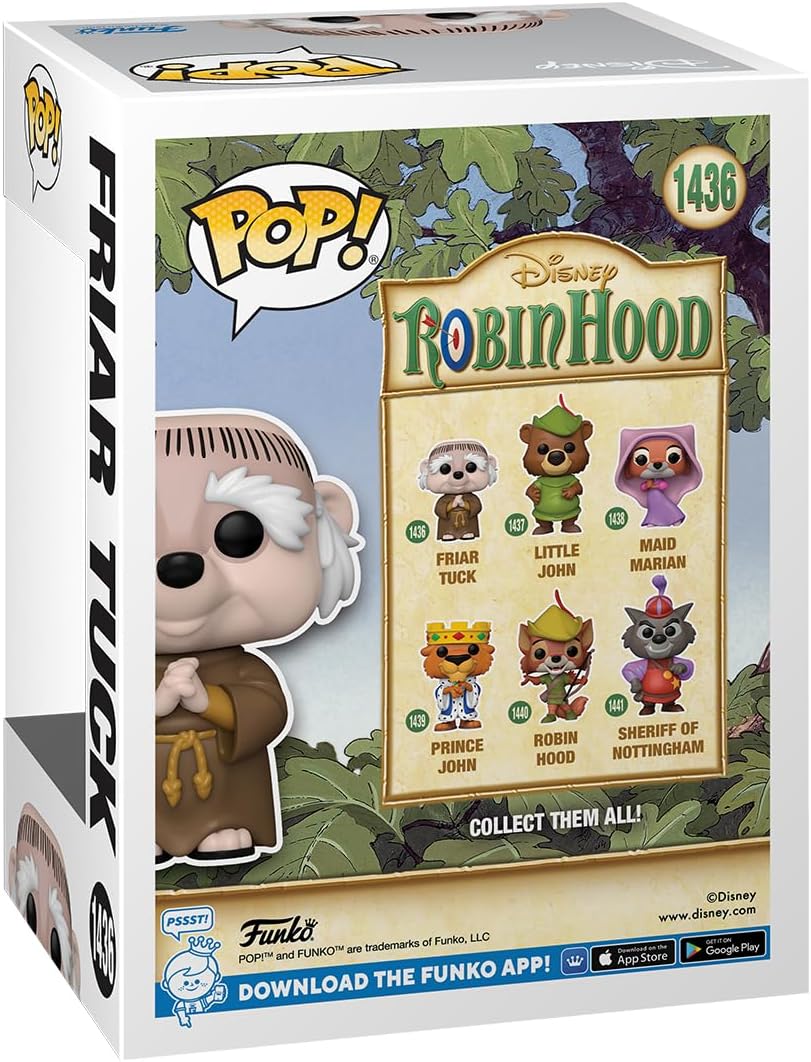 Funko Pop! Disney: Robin Hood - Figura Friar Tuck Coleccionable